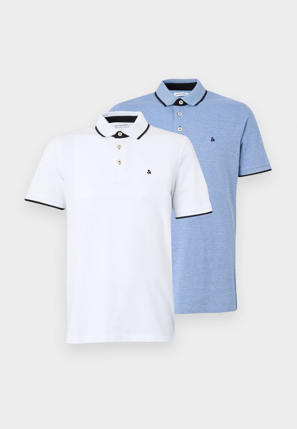 Jack & Jones JJEPAULOS SS 2PK  - Polo shirt - royal blue/white