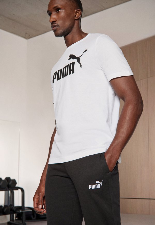 Puma LOGO TEE - Print T-shirt - white