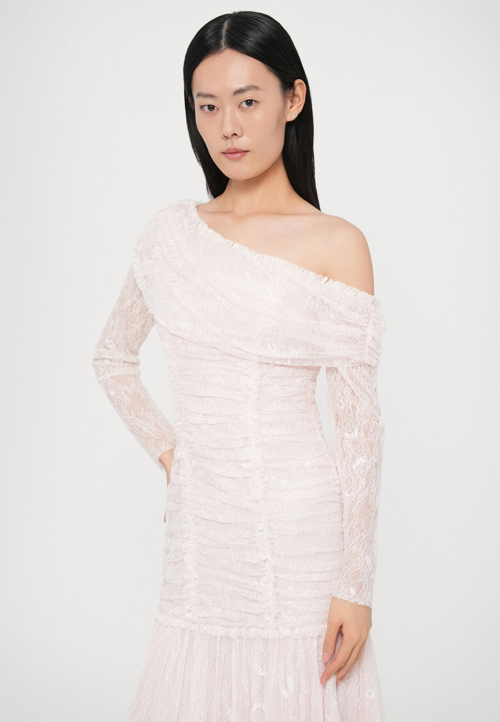 Needle & Thread GIGI ONE SHOULDER ROUCHED GOWN