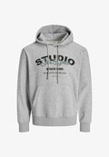 Jack & Jones Printed - Hoodie - light grey melange