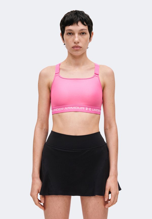 Under Armour CROSSBACK HIGH - High support sports bra - pink frenzy/prime pink
