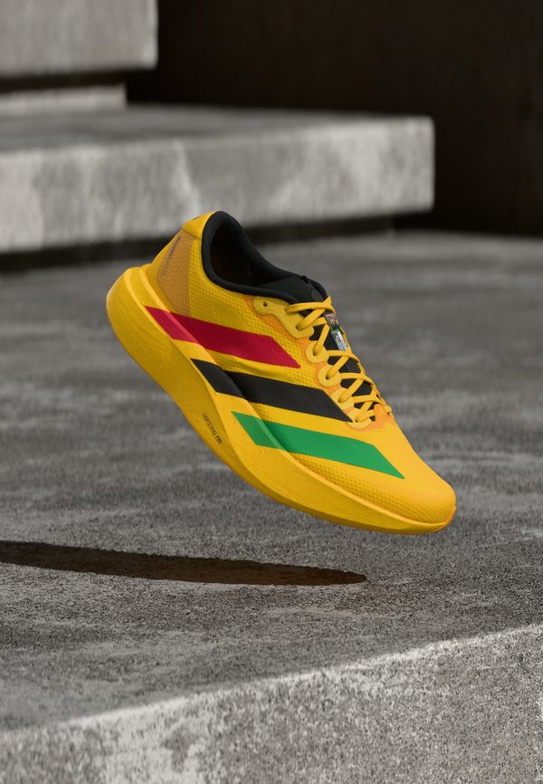 adidas Performance ADIZERO EVO SL - Trainers - bold gold-coloured/vivid green/pure ruby