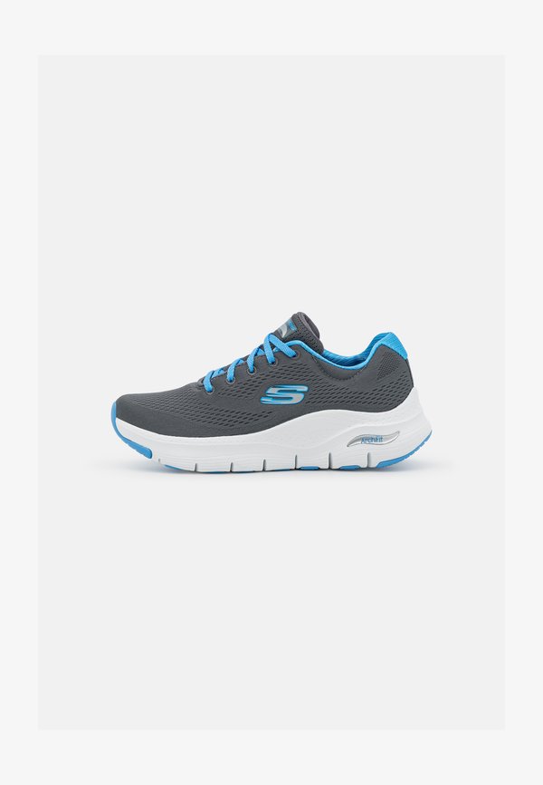 Skechers ARCH FIT - Trainers - charcoal mesh/blue trim