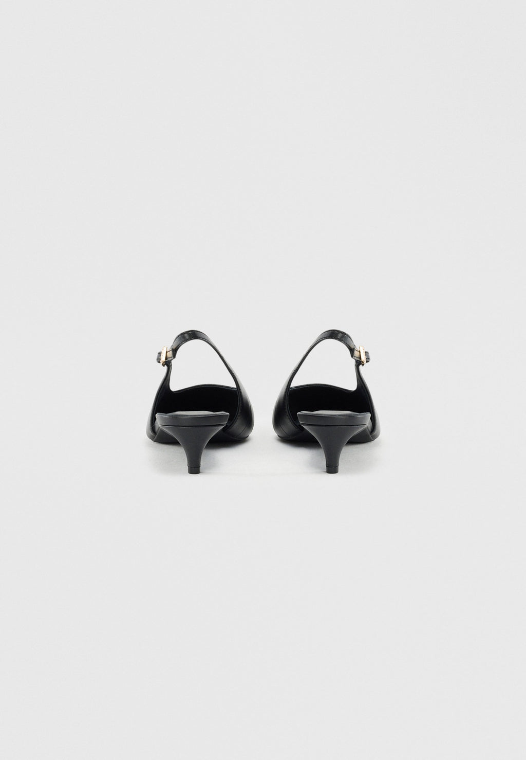 TH MONOGRAM LEATHER SLINGBACK KITTEN HEELS Media 3