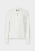 ONLY ONLMETTE V-NECK LS SMOCK TOP NOOS WVN - Blouse - cloud dancer