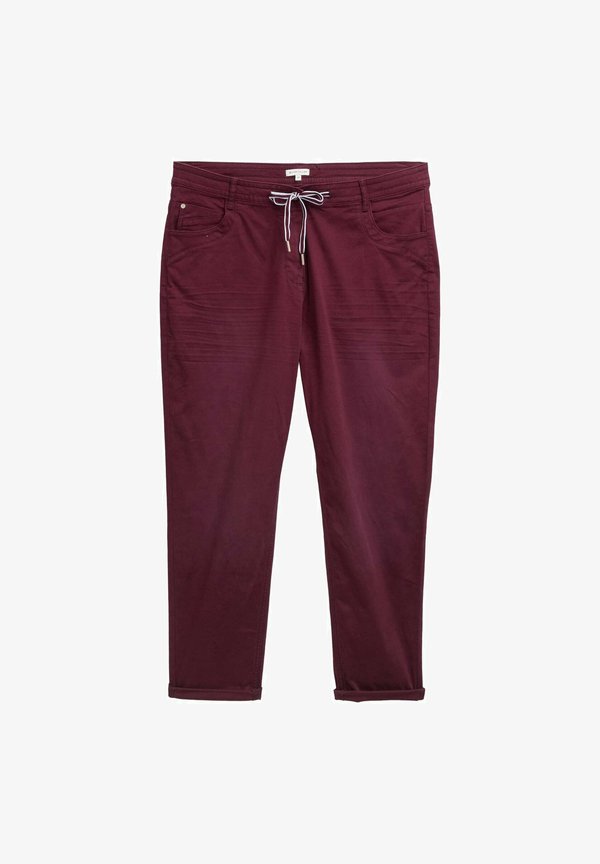 TOM TAILOR TOM TAILOR HOSEN - CROPPED  - Trousers - bordeaux red