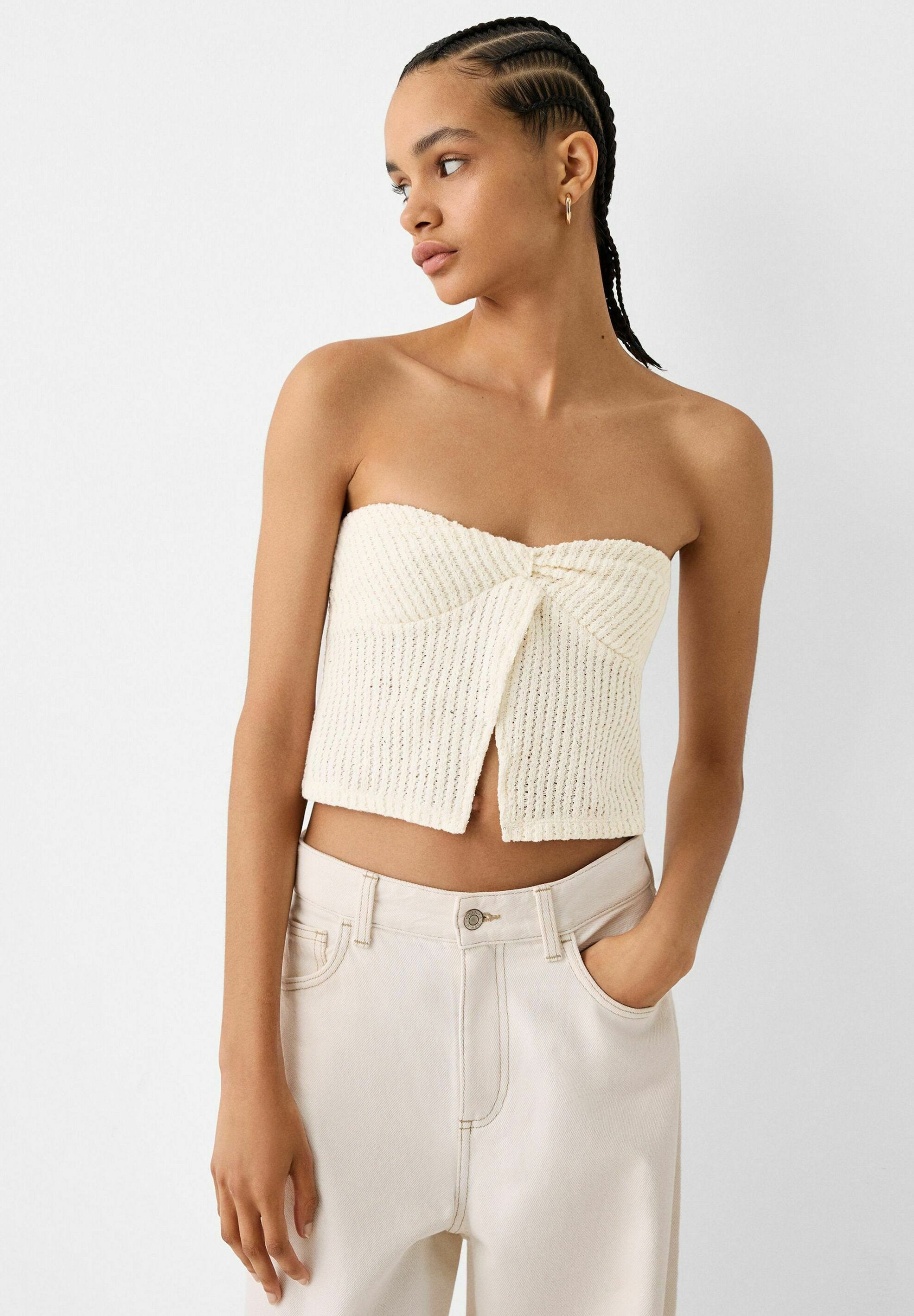 Bershka RUSTIC SEQUINNED - BANDEAU