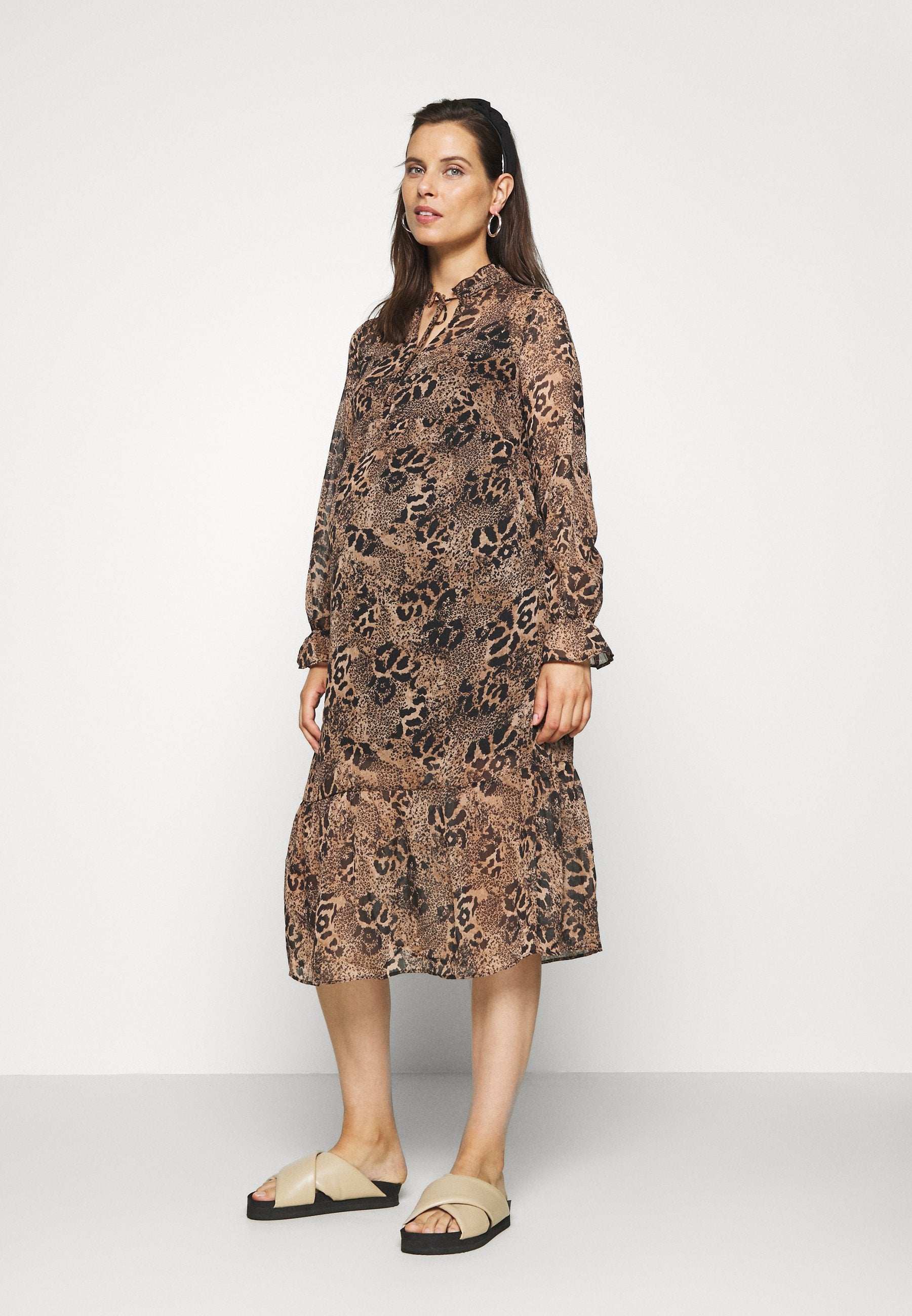 New Look Maternity TIE NECK PRINT DRESS BELINDA