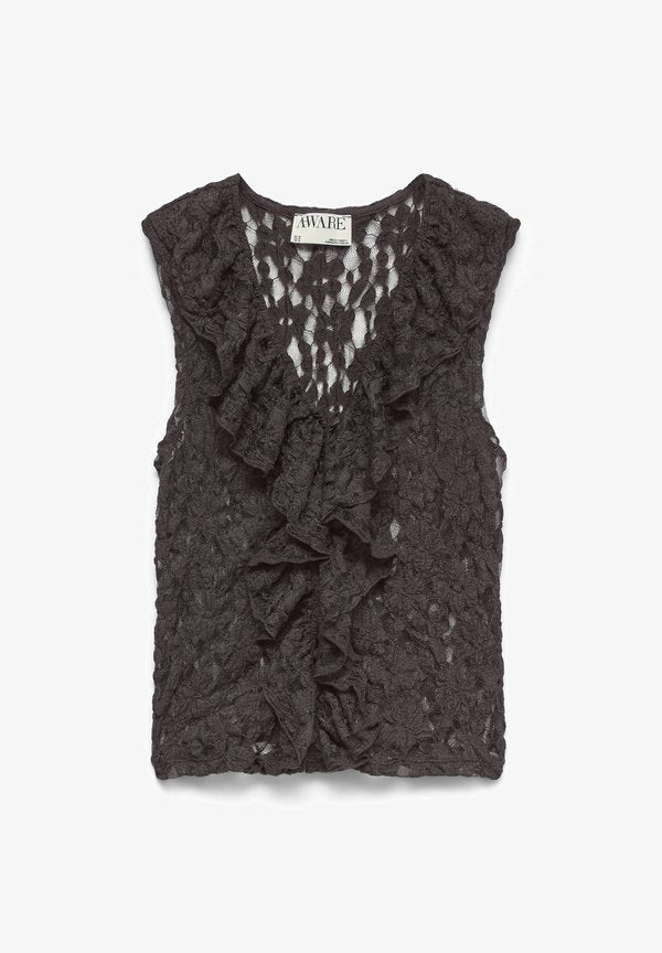 Vero Moda AWKIENNA - Top - chocolate torte