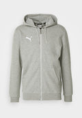 Puma TEAMGOAL CASUALS HOODED JACKET - Zip-up sweatshirt - medium gray heather/white