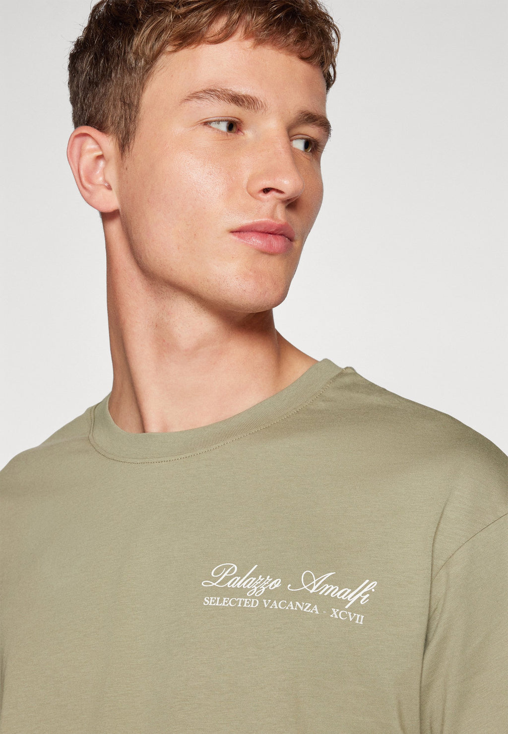 Selected SLHLOOSE PRINT O-NECK TEE