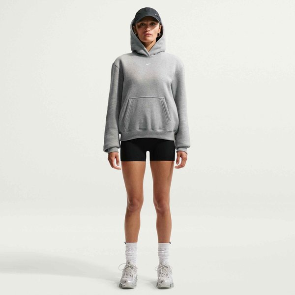 Nike Sportswear W NK STDO FLC MW STD PO HDY - Hoodie - dk grey heather/sail