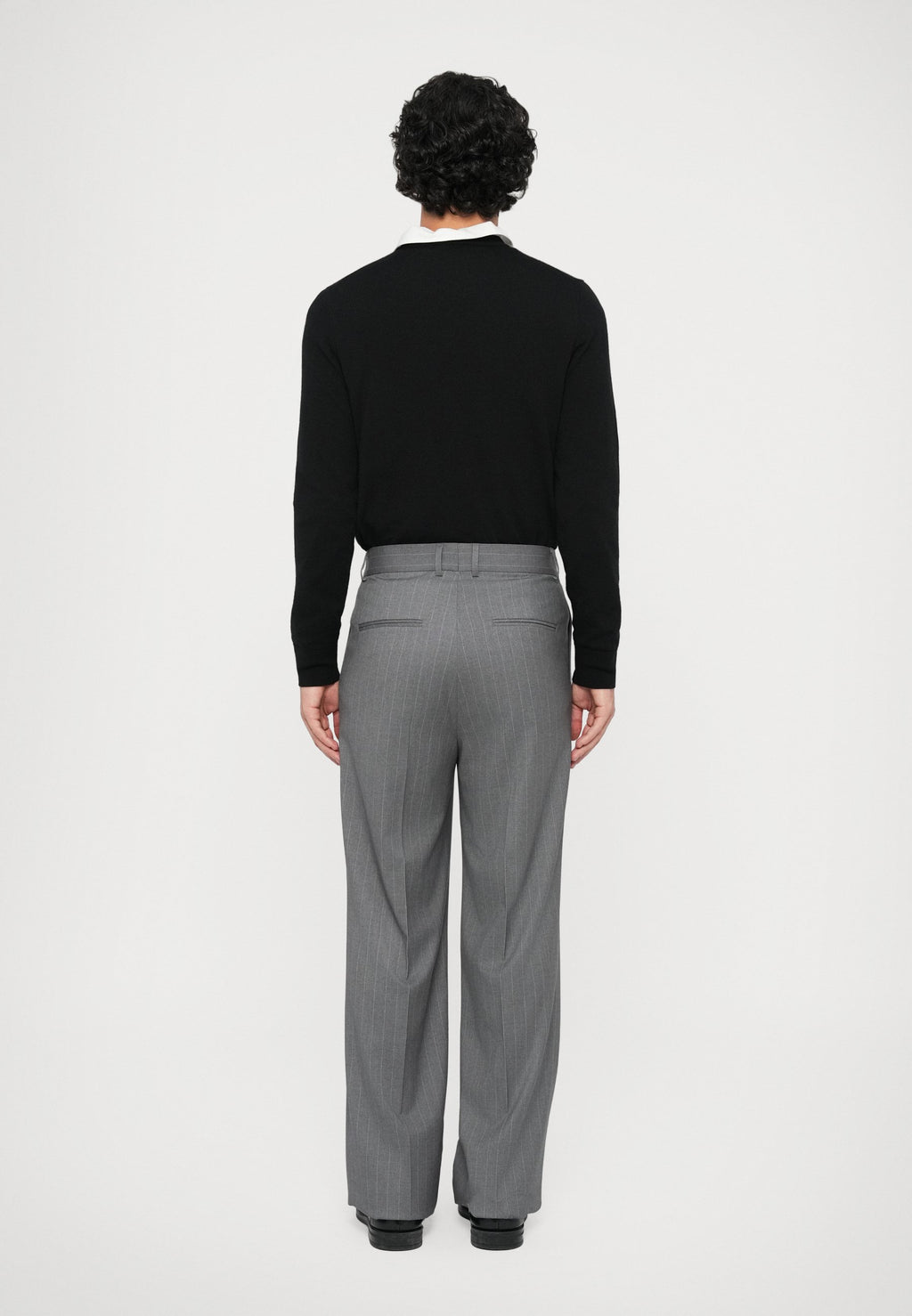 Essential Collective PLEATED PINSTRIPE TROUSER