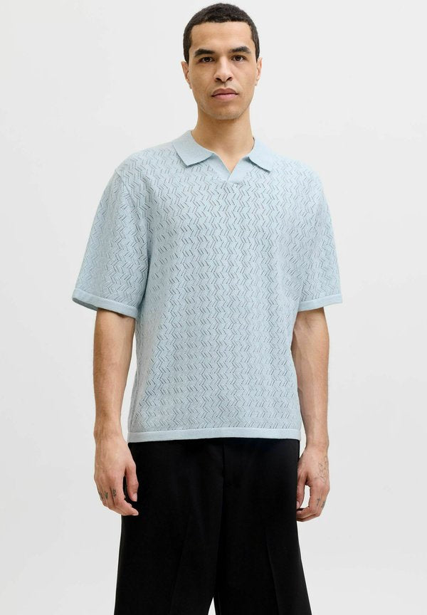 Jack & Jones Knitted Knitted - Polo shirt - cashmere blue