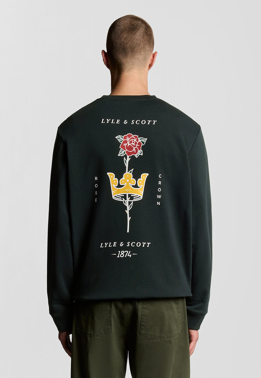 Lyle & Scott MID LAYERS ROSE AND CROWN GRAPHIC CREW NECK