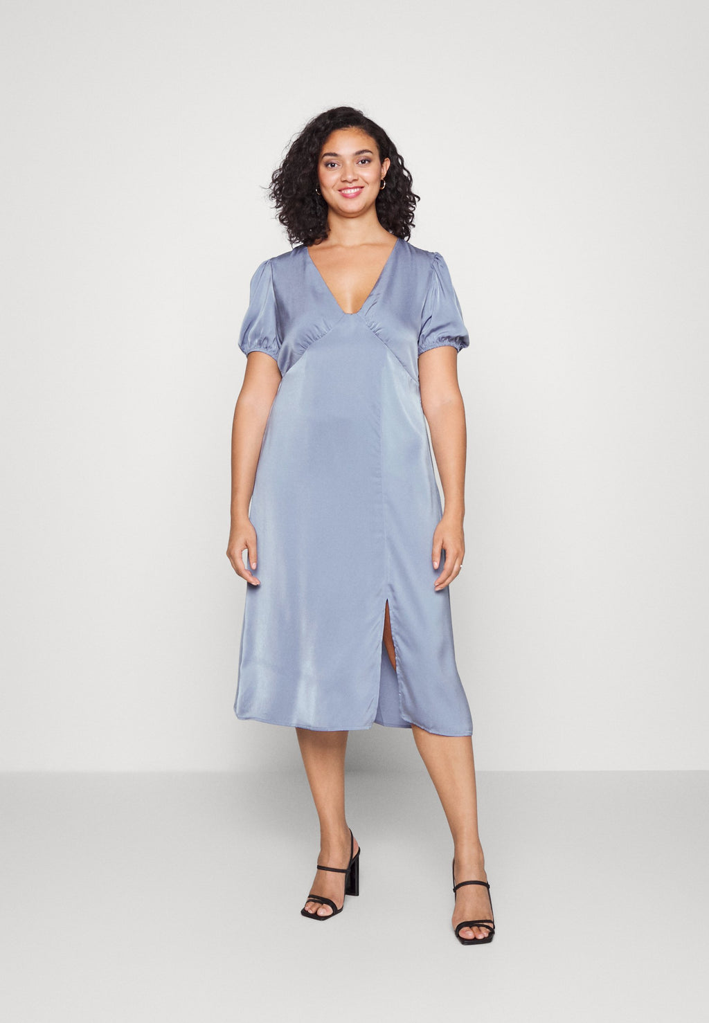 IN THE STYLE CURVE ITSXZLND V NECK MIDI WEDDING GUEST