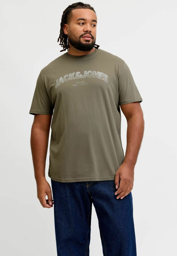 Jack & Jones T-SHIRT PLUS SIZE T-SHIRT - Print T-shirt - vetiver