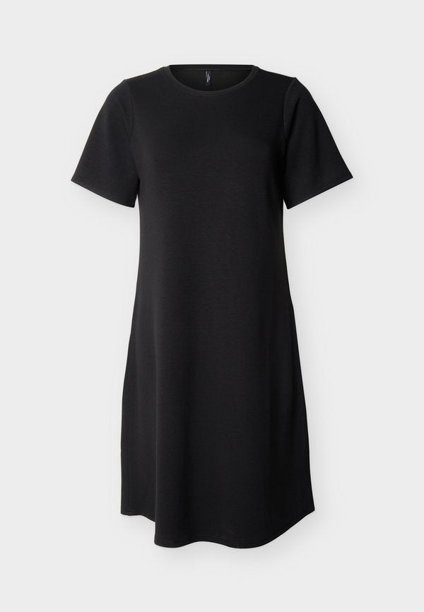 Vero Moda Curve VMCANNE CALF DRESS - Jersey dress - black