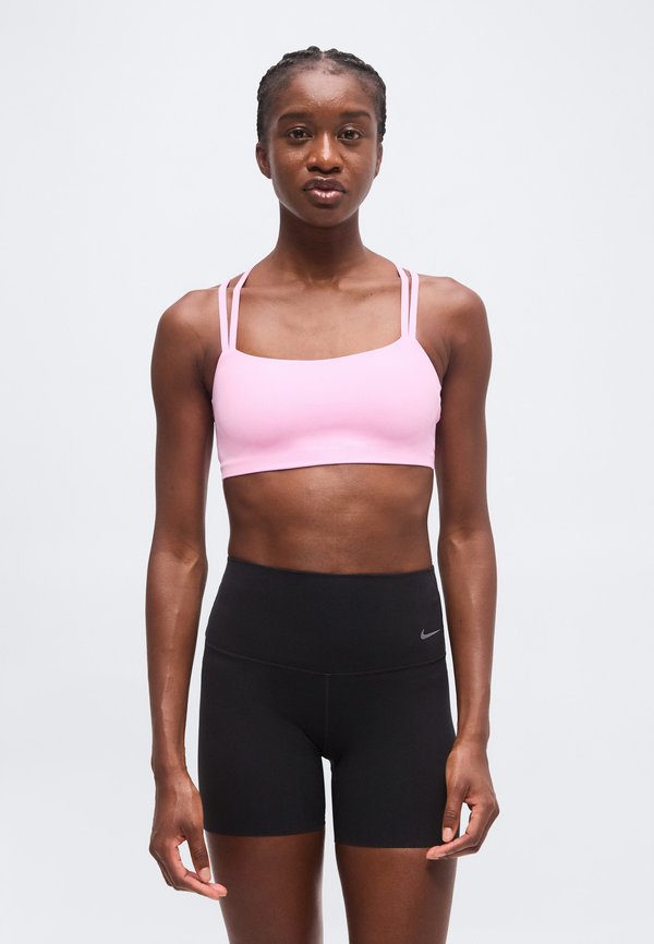 Nike Performance ZENVY STRAPPY BRA - Light support sports bra - pink rise/white