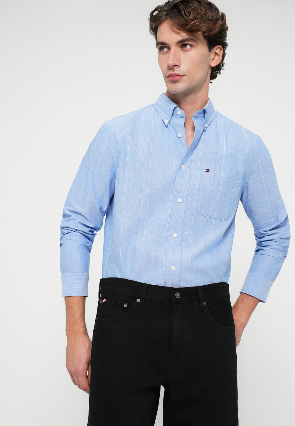 REGULAR FIT PINSTRIPE OXFORD SHIRT Media 5