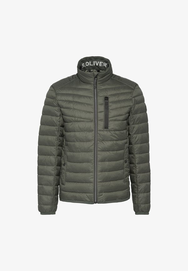 s.Oliver STEPP MIT SPORTIVEN KONTRASTDETAILS - Light jacket - olivgrün