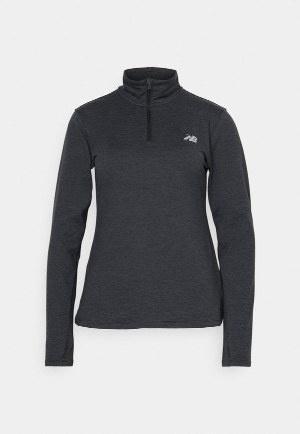 New Balance ESSENTIALS ZIP - Long sleeved top - black bk
