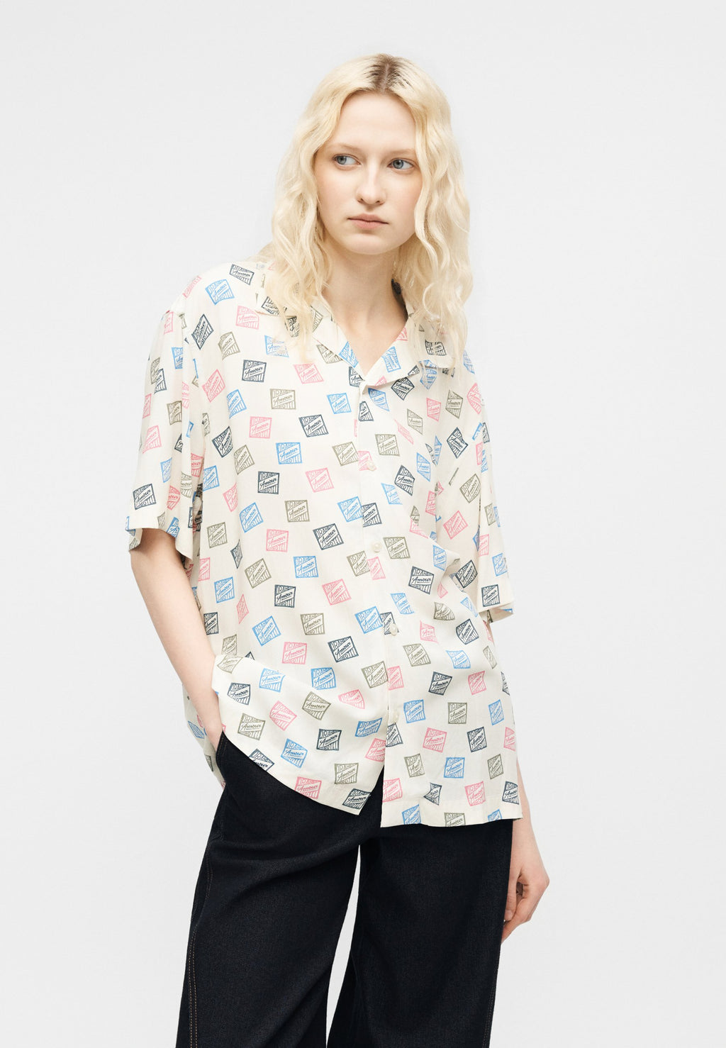 Selected SLHRLXHOTEL AMOUR STAMPS SHIRT