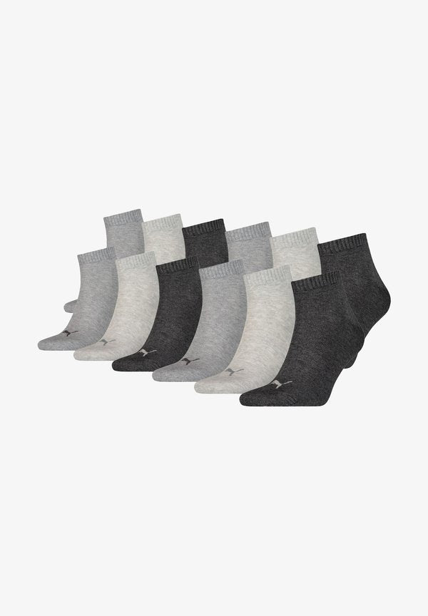 Puma UNISEX QUARTER 12ER PACK  ECOM LOGO - Socks - grau