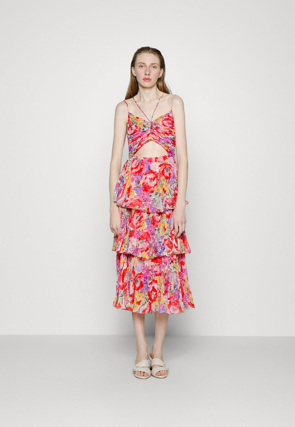 AMUR LUKE PLEATED TIER DRESS