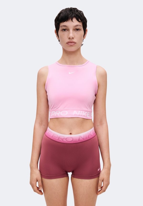 Nike Performance 365 CROP TANK - Top - pink rise/white