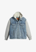 Levi's® BIG HYBRID HOODY TRUCKER CANDY - Denim jacket - candy man