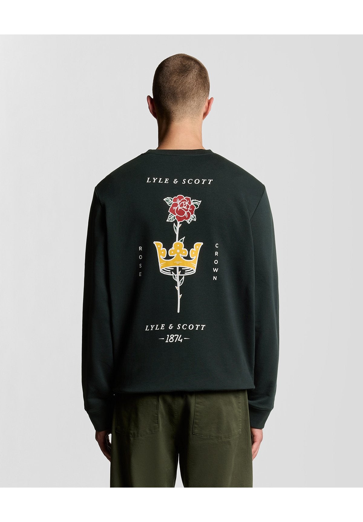 Lyle & Scott MID LAYERS ROSE AND CROWN GRAPHIC CREW NECK