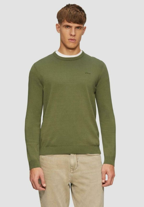 s.Oliver MIT LOGO-STICKEREI - Jumper - olive