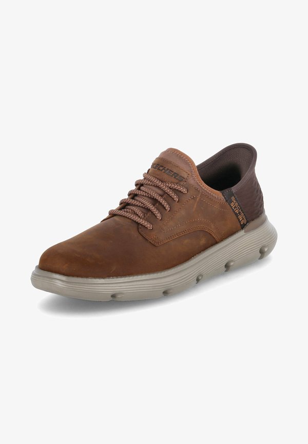 Skechers GERVIN - Casual lace-ups - braun
