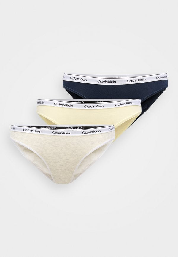 Calvin Klein Underwear ICON LOGO 3 PACK - Briefs - shoreline/snow heather/pear sorbe
