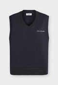 Marc O'Polo DENIM SWEAT PULLUNDER, V-NECK, CHEST ARTWORK