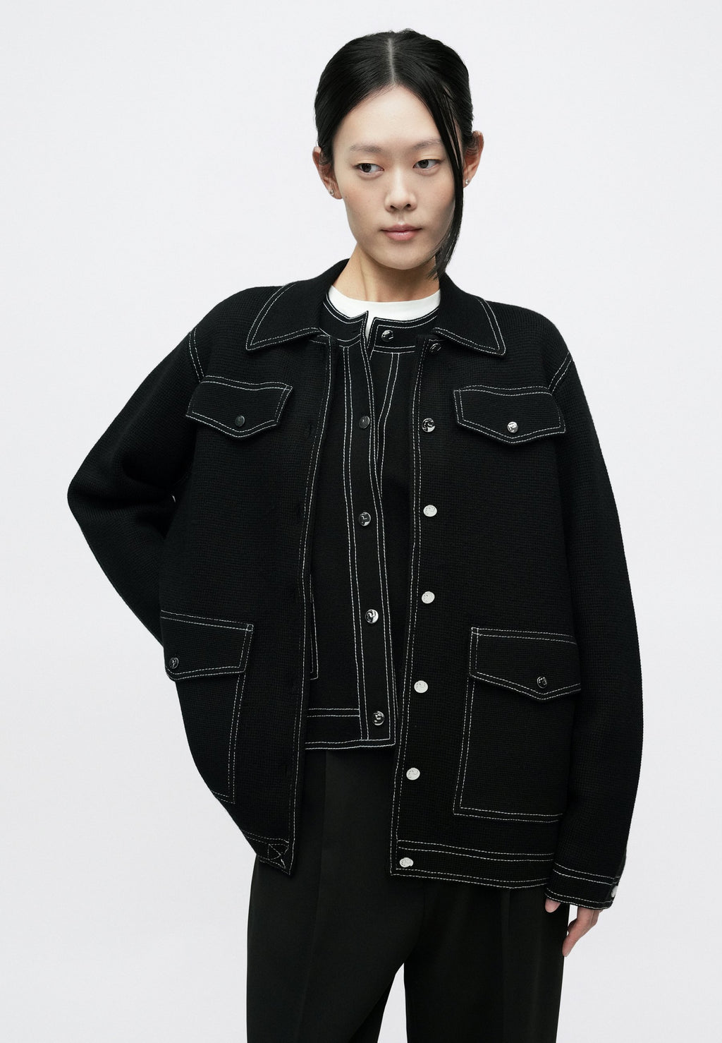 Tory Burch TOPSTITCH JACKET