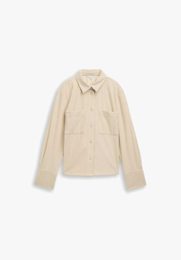 TOM TAILOR LOOSE FIT  - Button-down blouse - sand stone beige