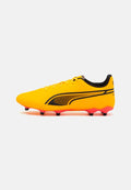 Puma KING MATCH FG/AG - Firm-ground football boots - sun stream/black/sunset glow