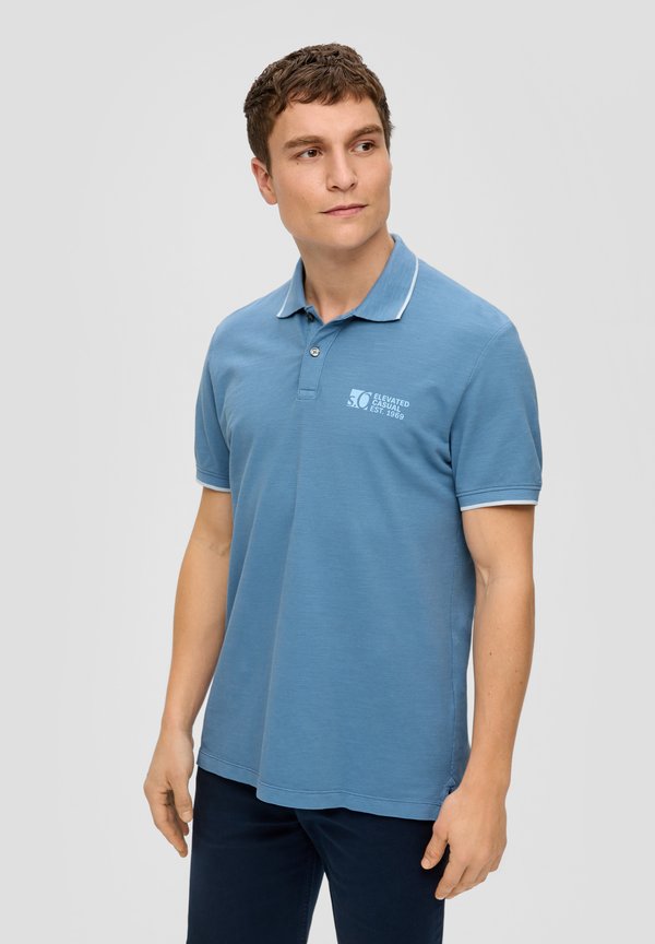 s.Oliver MIT LOGO-PRINT - Polo shirt - hellblau