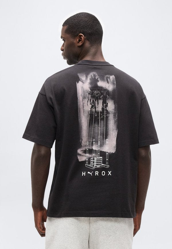 Puma PUMA X HYROX LIFESTYLE TEE - Print T-shirt - black