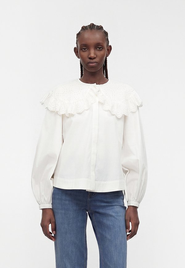 Vero Moda VMLILO COLLAR SHIRT - Button-down blouse - snow white