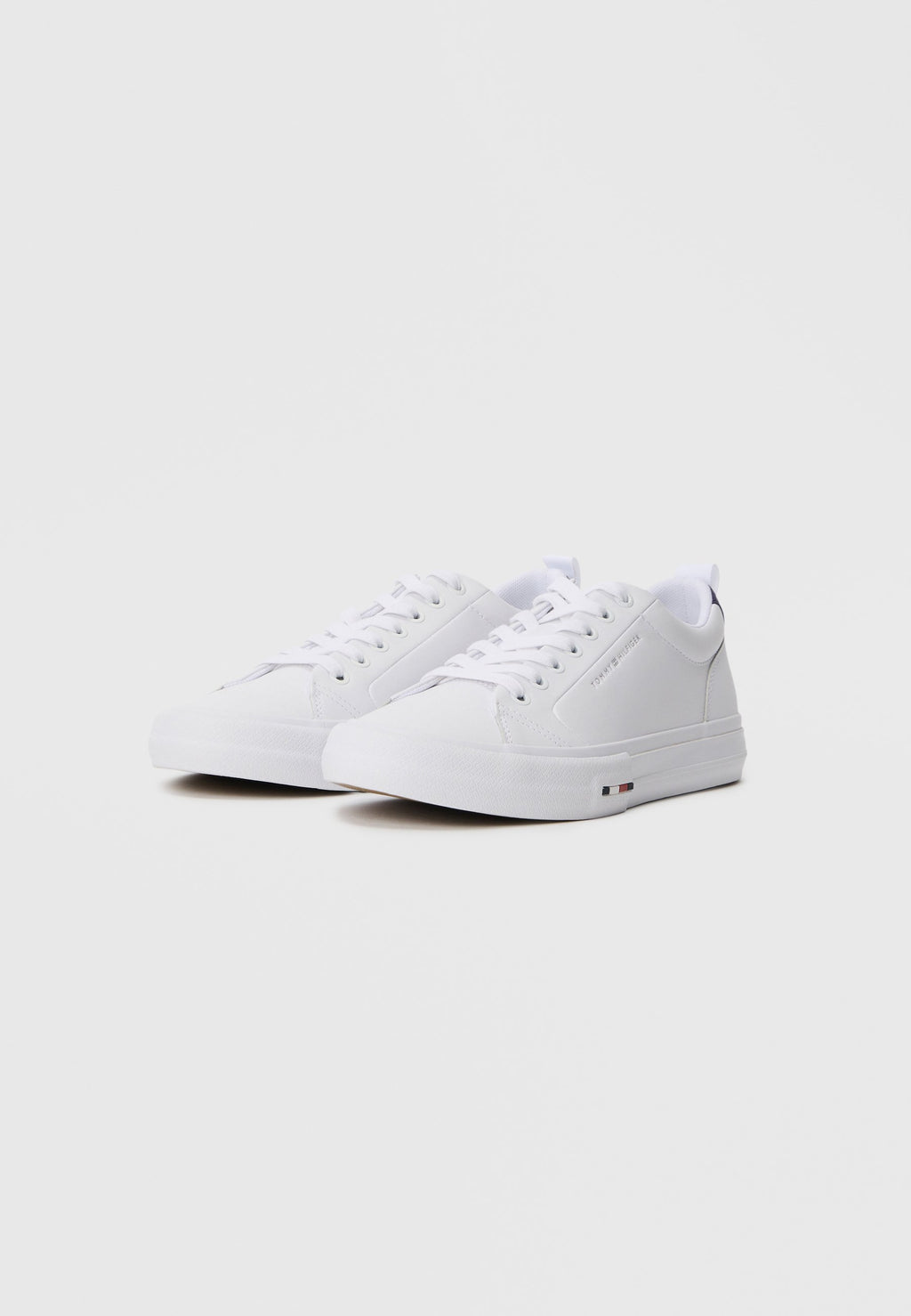CONTRAST MIDSOLE DEBOSSED LEATHER TRAINERS Media 2