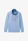 TOM TAILOR MIT STEHKRAGEN - Long sleeved top - hellblau