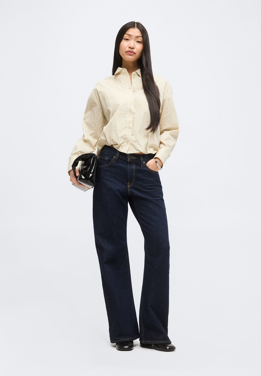 Selected SLWDELIA BUBBLE HEM SHIRT