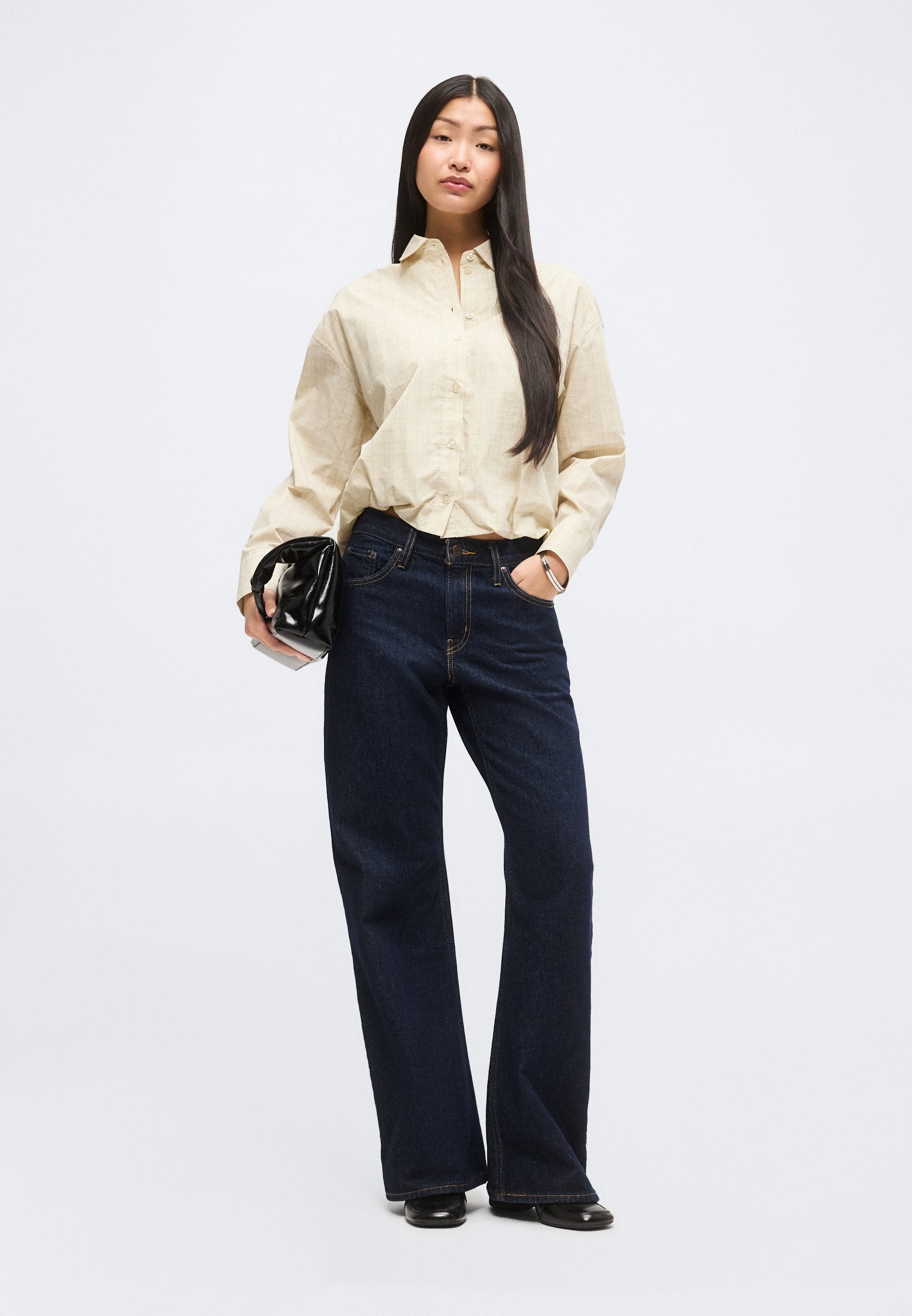 Selected SLWDELIA BUBBLE HEM SHIRT