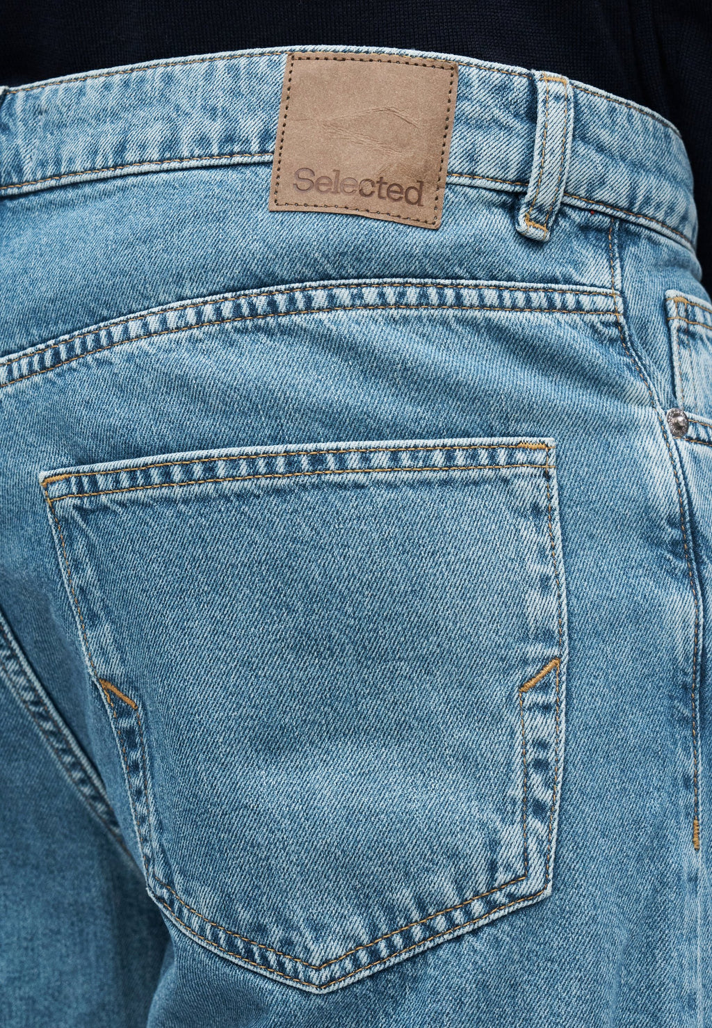 Selected Wide fit 260 Light wash