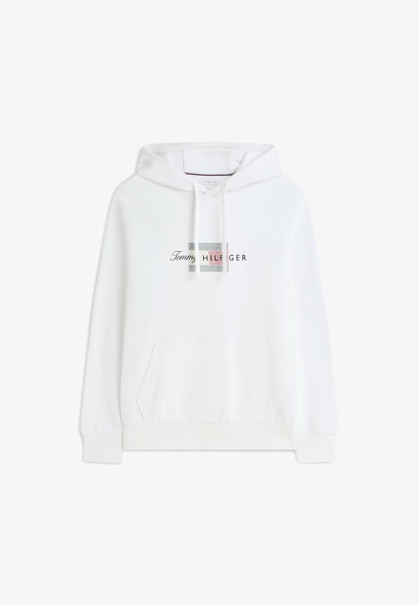Tommy Hilfiger SCRIPT FLAG HOODIE - BRAND LOVE - Hoodie - white