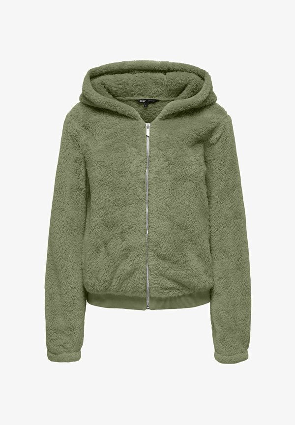ONLY ONLNEWANNA - Fleece jacket - dunkelgrün