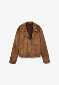 Vero Moda Curve VMCJOSE SHORT JACKET NOOS CUR - Faux leather jacket - cognac